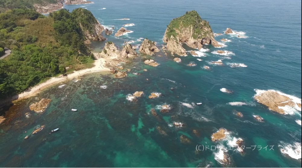 ドローンと浦富海岸